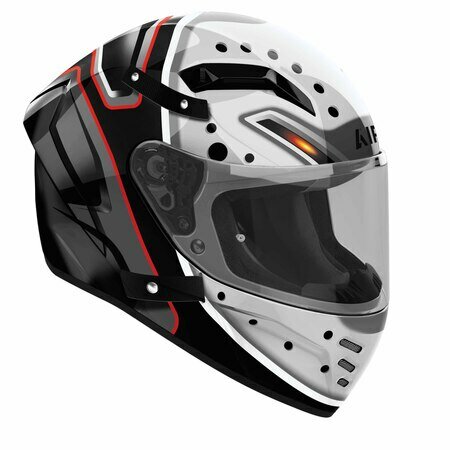 Airoh Helm Connor Masker schwarz/grau-rot