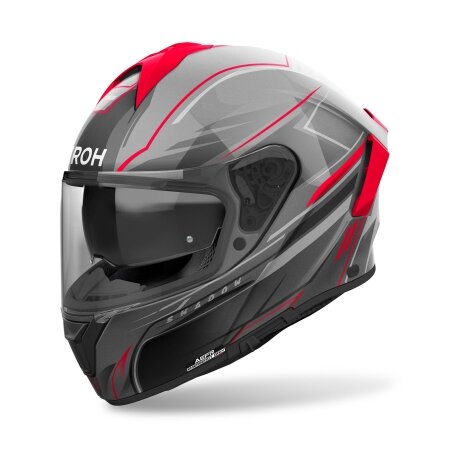 Airoh Helm Spark 2 Shadow matt-grau/schwarz-rot