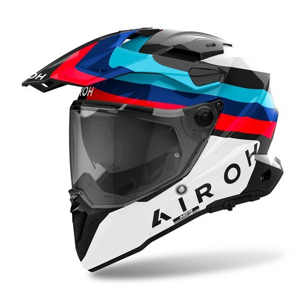 Airoh Helm Commander 2 Doom weiß/schwarz-blau-rot