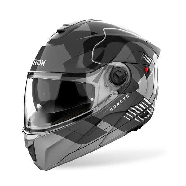 Airoh Helm Specktre Groove grau/schwarz-weiß