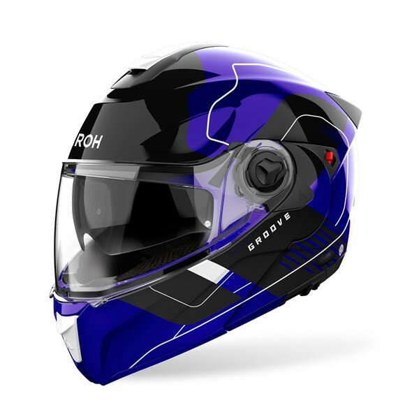 Airoh Helm Specktre Groove blau/schwarz-weiß