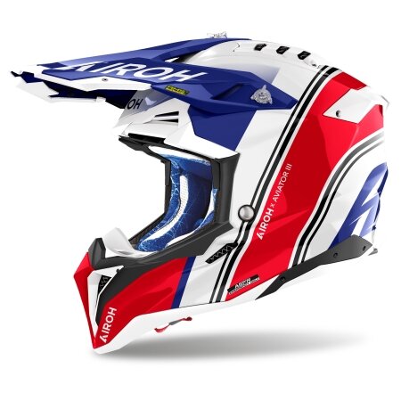 Airoh Helm Aviator 3 Hima weiß/blau-rot