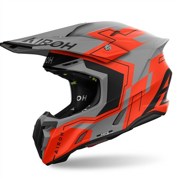Airoh Helm Twist 3 Dizzy matt-grau/schwarz-orange
