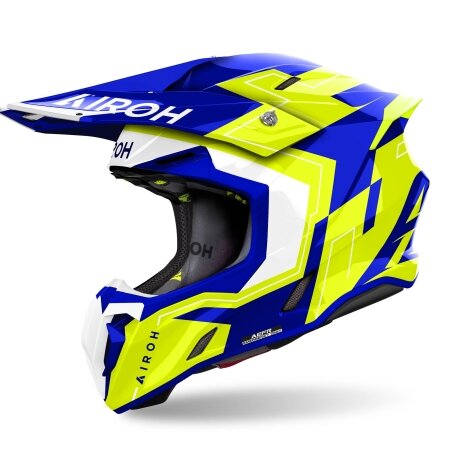 Airoh Helm Twist 3 Dizzy blau/fluo-gelb-weiß