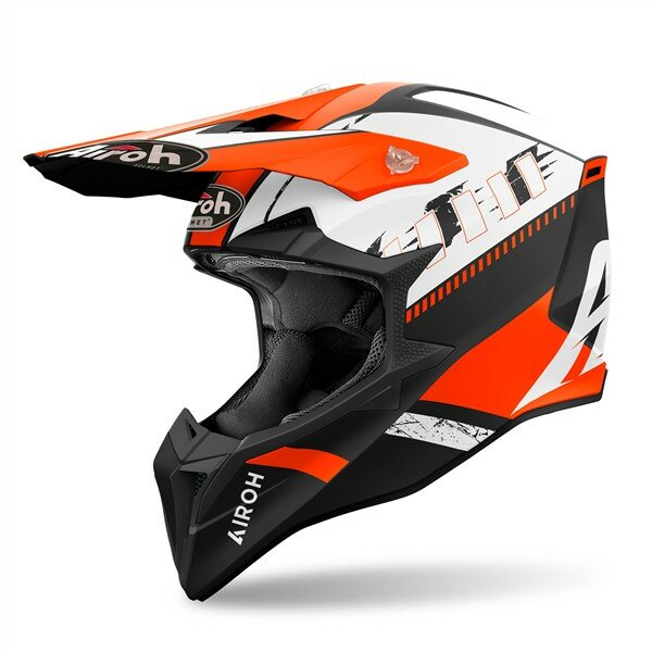 Airoh Helm Wraaap Feel matt-schwarz/weiß-orange