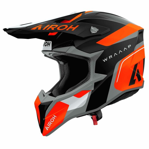 Airoh Helm Wraaap Conquer matt-schwarz/grau-fluo-orange