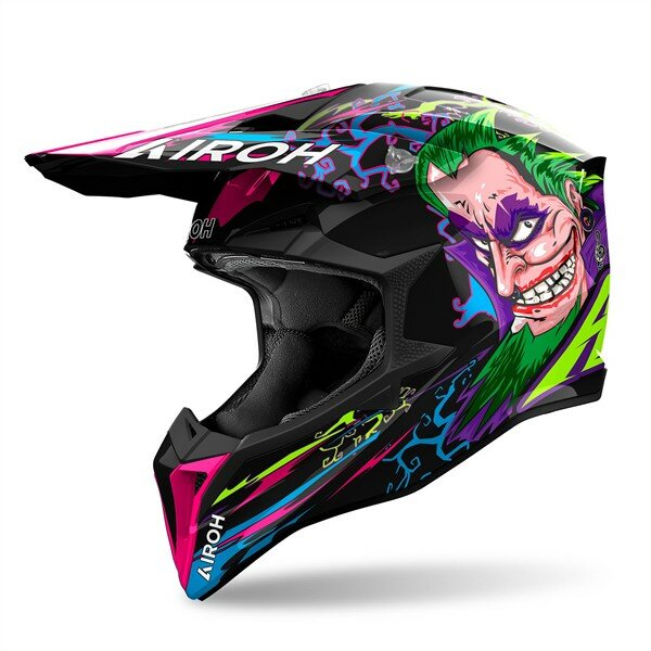 Airoh Helm Wraaap Music schwarz/grün-blau-rosa-lila