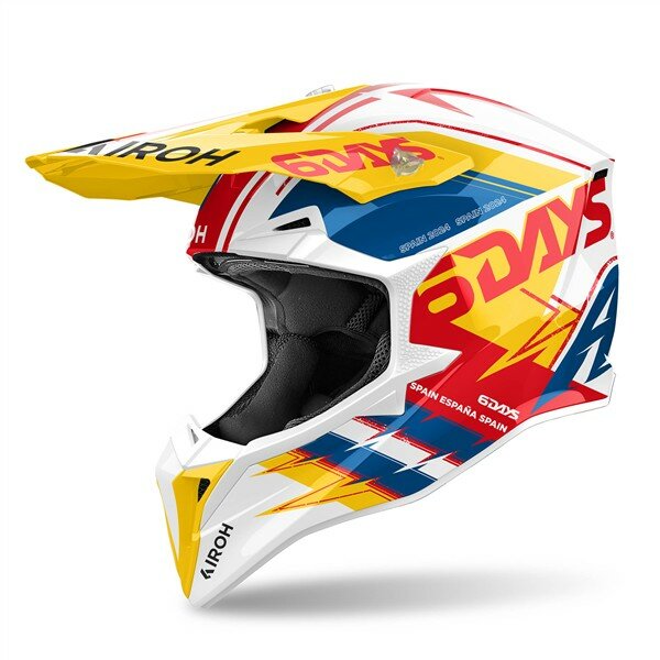 Airoh Helm Wraaap 6Days weiß/blaur-rot-gelb