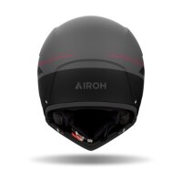 Airoh Helm J 110 Slim matt-grau/schwarz-rot