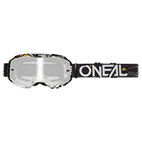 ONeal B-10 Goggle ATTACK black/white - silver mirror
