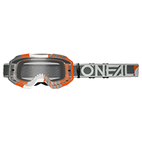 ONeal B-10 Goggle DUPLEX white/gray/orange - clear