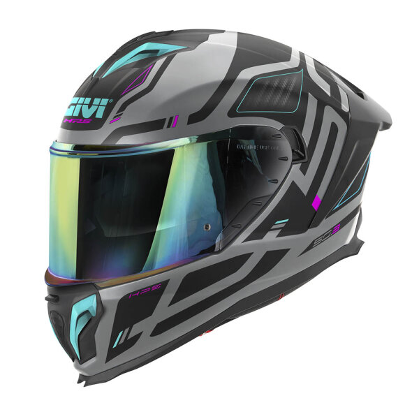 GIVI HPS 50.3 ABS GRAFIC, Integral-Helm, Grau matt