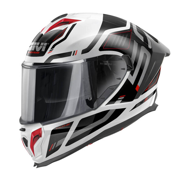 GIVI HPS 50.3 ABS GRAFIC QUASAR, Integral-Helm glänzend weiß/schwarz/rot