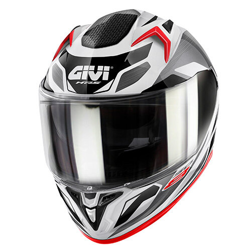 GIVI HPS 50.8 BRAVE Integral-Helm Graphic BRAVE glossy - weiß/titanium/schwarz
