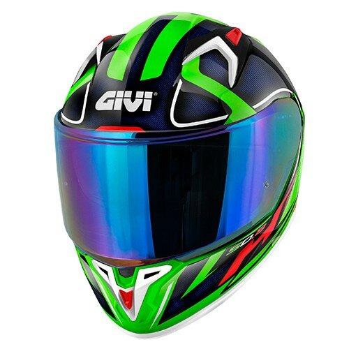 GIVI HPS 50.8 RACER Integral-Helm Graphic RACER glossy - weiß/grün/blau
