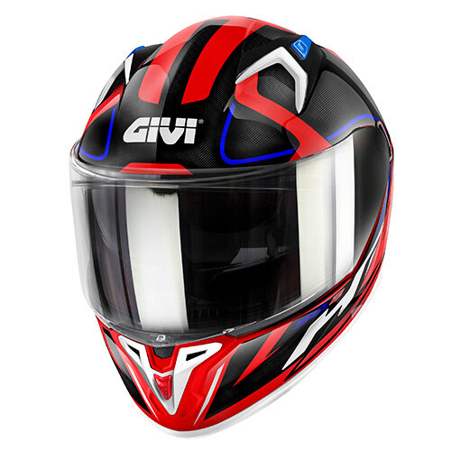 GIVI HPS 50.8 RACER Integral-Helm Graphic RACER glossy - weiß/rot/schwarz