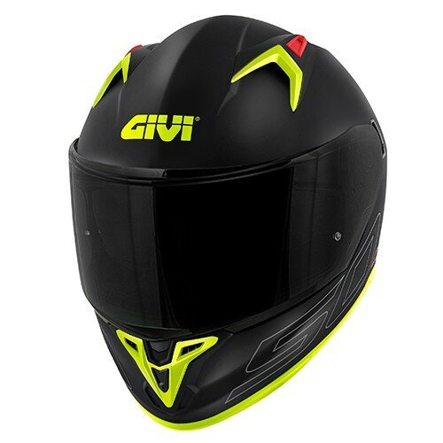 GIVI HPS 50.9 SPORT Integral-Helm BASIC Graphic ATOMIC matt - schwarz/silber/gelb