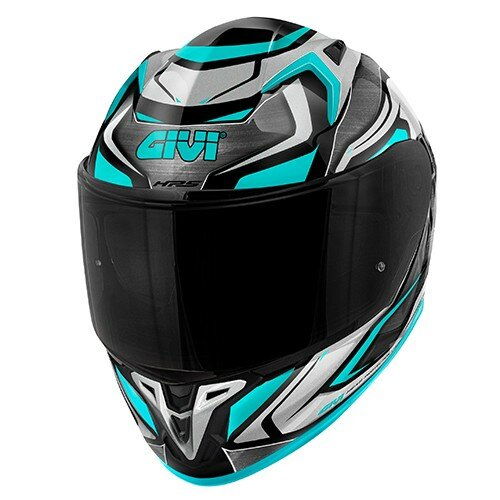 GIVI HPS 50.9 GRAPHIC ATOMIC  - titanium / silber / blau