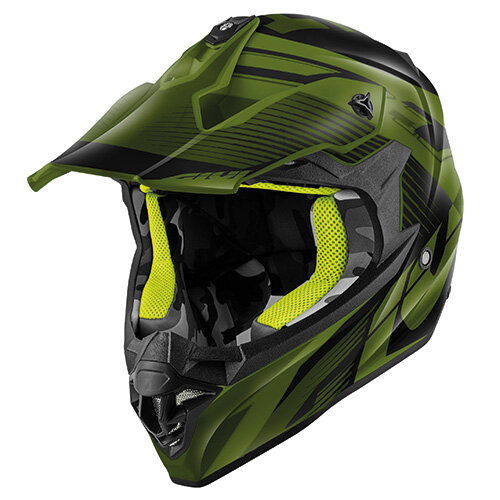 GIVI HPS 60.1 FRESH Integral-Helm (CROSS) Graphic FRESH matt - schwarz/military grün