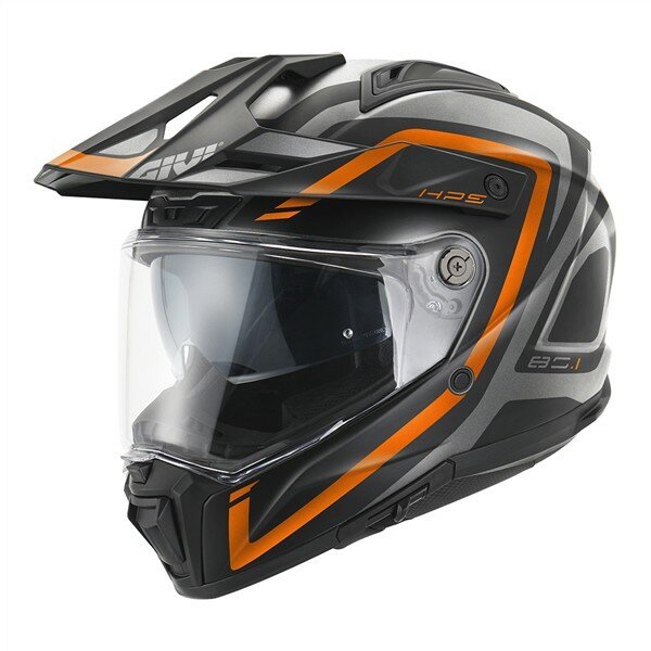 GIVI HPS 80.1 Enduro Fiber GRAFIC APEX matt titanium schwarz orange