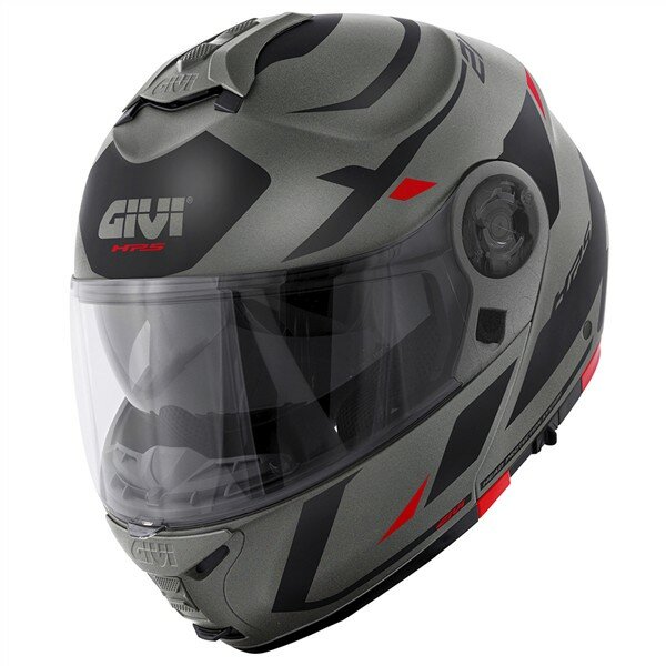 GIVI HPS X.21 EVO GRAPHIC  matt-titanium / schwarz / rot