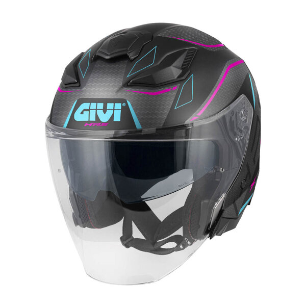 GIVI HPS X31 ABS GRAPHIC Schwarz matt / Titan dunkel / Fuchsia / Blau