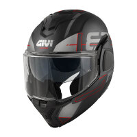 GIVI HPS X36 ABS FLIP-BACK VERTIGO Schwarz matt / Rot