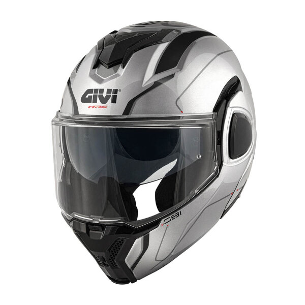 GIVI HPS X36 FIBER FLIP-BACK PULSE Silber glänzend / Schwarz / Grau