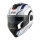 GIVI HPS X36 FIBER FLIP-BACK PULSE Weiß glänzend / Blau / Rot