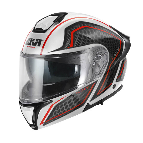 GIVI HPS X.50 MODULAR FIBER GRAPHIC HOLOGRAM glänzend weiß schwarz rot