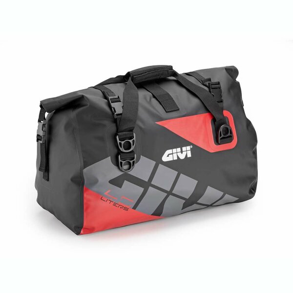 GIVI Easy-T Waterproof Gepäckrolle mit Tragegurt 40 L., grau/rot