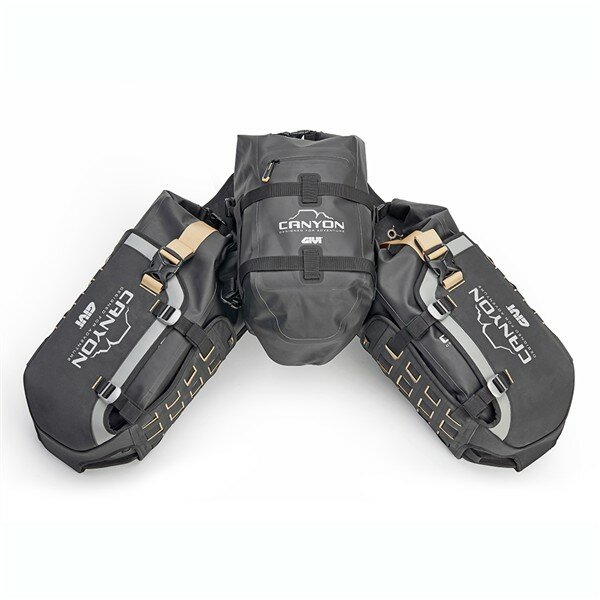 GIVI CANYON Modulares Hufeisen-Ladesystem, schwarz, mit verschiedenen Taschen (s. unten)
