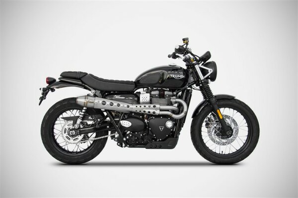 Zard Triumph Scrambler 900 / Street Scrambler Bj. 2017-2023 Konisch Full Kit 2-1 hochgelegt