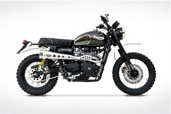 Zard Triumph Scrambler Injection / Einspritzer bis 2016 Special Edition Full Kit 2-1 hochgelegt