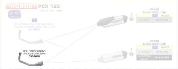 Arrow Krümmer ohne Kat Honda PCX 125/150 ´14-17/SH 125/150 17-19