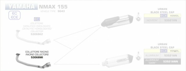 Arrow Krümmer ohne Kat YAMAHA N-MAX 155 17-20