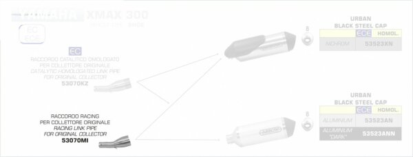 53070MI-Arrow Verbindungsrohr YAMAHA X-MAX 300 17