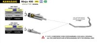 ARROW Pro-Race Edelstahl schwarz Kawasaki Z 400 19-20 -...