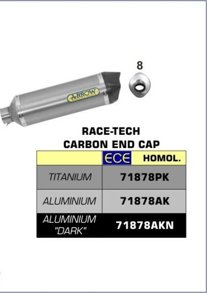 ARROW Race-Tech Aluminium schwarz", " Benelli TRK 502