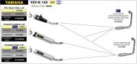 ARROW Pro-Race Edelstahl Yamaha YZF-R 125/MT 125/XSR 125 -22