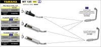 ARROW Pro-Race Edelstahl schwarz Yamaha YZF-R 125/MT...