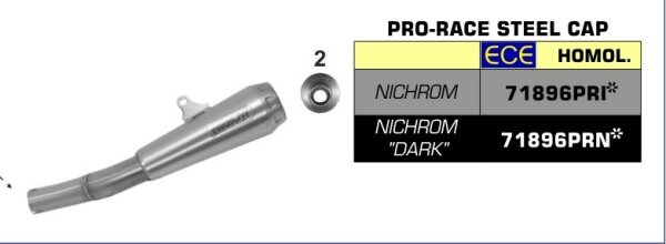 ARROW Pro-Race Nichrom Dark" silencer" Honda CB 500 X 19-