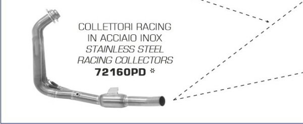 72160PD-Arrow Krümmer Edelstahl Yamaha TenÃ©rÃ© 700 19-20