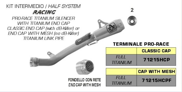 ARROW Pro-Race Volltitan Halbsystem Kawasaki ZX 10 RR 21-
