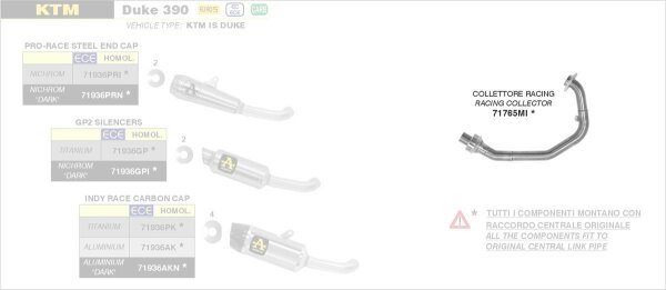 Arrow Krümmer KTM Duke 390 21-