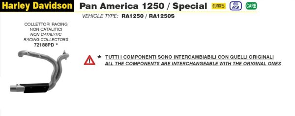 72188PD-Arrow Krümmer Pan America 1250 20-22