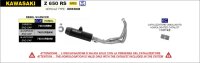 ARROW REBEL Aluminium schwarz KAWASAKI Z 650 RS 21-22