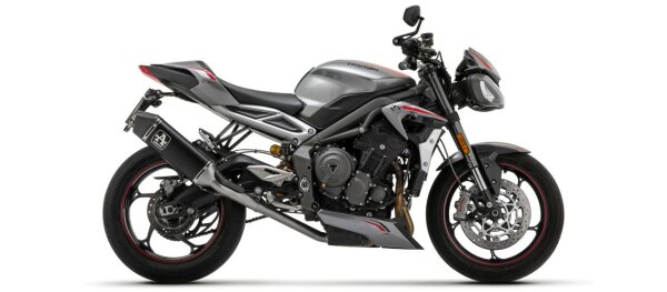 ARROW VELOCE Aluminium schwarz TRIUMPH STREET TRIPLE 765/RS 20-22