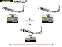 ARROW Indy Race EVO Aluminium Kawasaki  NINJA 650-Z 650...