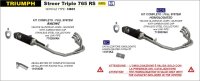 ARROW VELOCE Aluminium schwarz TRIUMPH STREET TRIPLE 765...